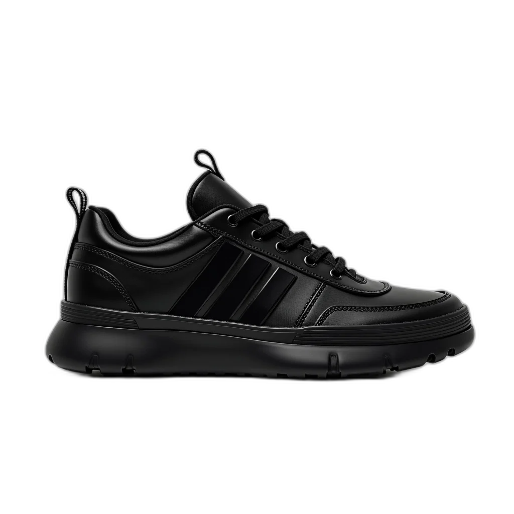 shoes, 3d render, black, sneaker transparent PNG cut-out