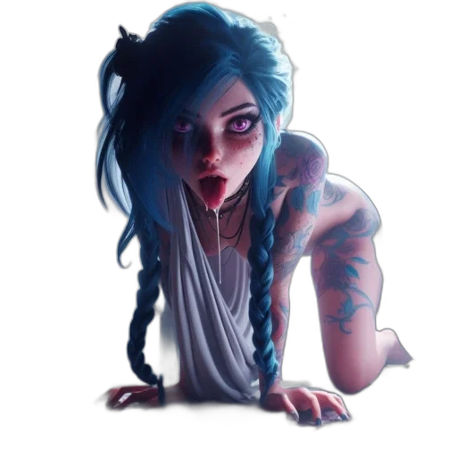 creature, dress, face, fantasy art transparent PNG cut-out