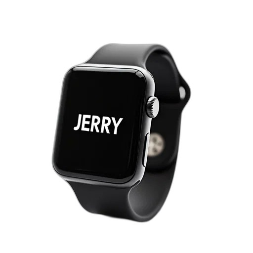 jewelry, 3d render, black, smartwatch transparent PNG cut-out