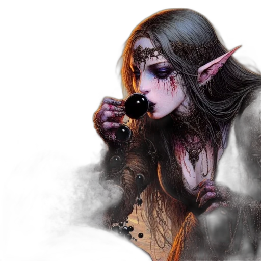 staff, creature, fantasy art, concept art transparent PNG cut-out