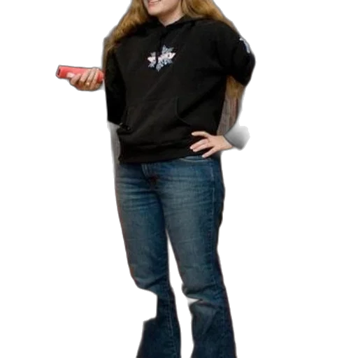 staff, jacket, shoes, hair transparent PNG cut-out