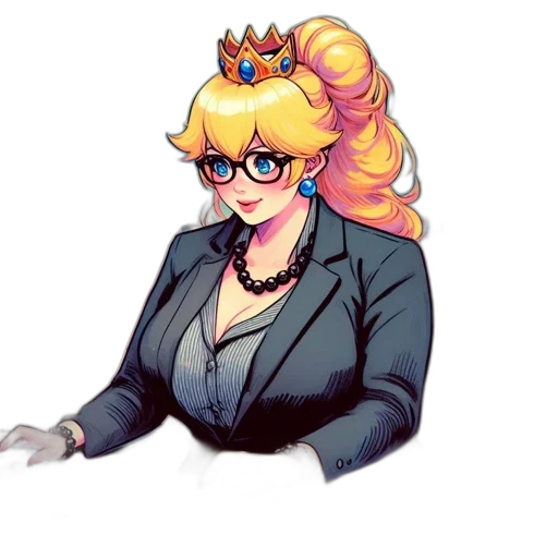 crown, staff, dress, pixel art transparent PNG cut-out