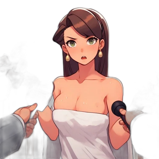 dress, staff, jewelry, weapon transparent PNG cut-out