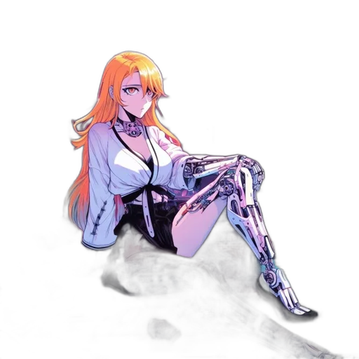 robot, sword, jacket, staff transparent PNG cut-out