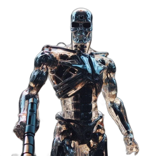 robot, weapon, concept art, 3d render transparent PNG cut-out