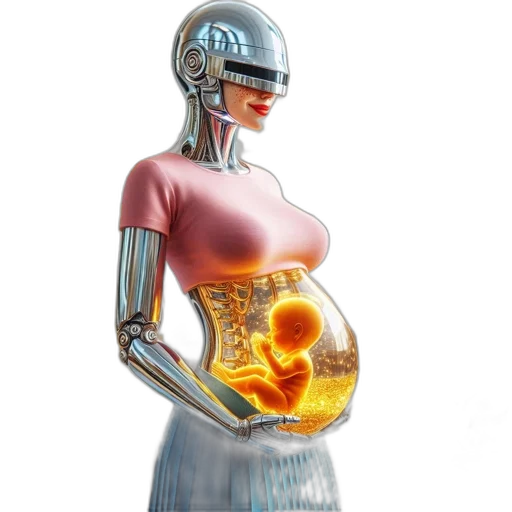 robot, jewelry, dress, 3d render transparent PNG cut-out