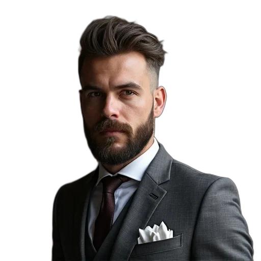 jacket, face, staff, hair transparent PNG cut-out