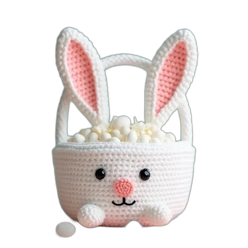 hat, 3d render, easter, basket transparent PNG cut-out