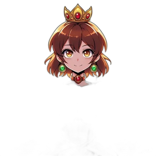 crown, jewelry, staff, face transparent PNG cut-out