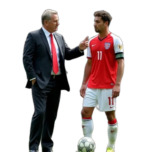 soccer, coach, giving, instructions transparent PNG cut-out