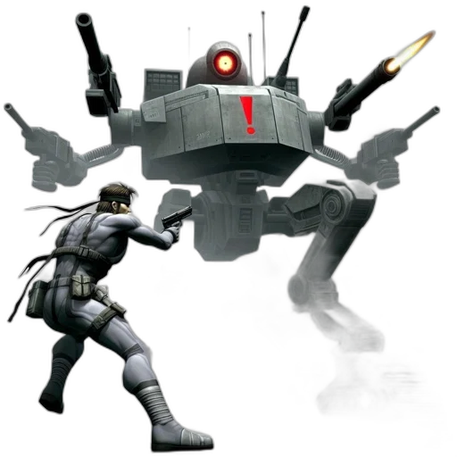 robot, weapon, concept art, 3d render transparent PNG cut-out