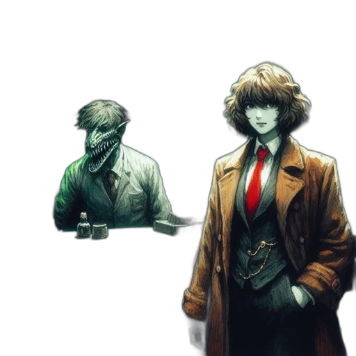 jacket, mask, face, concept art transparent PNG cut-out