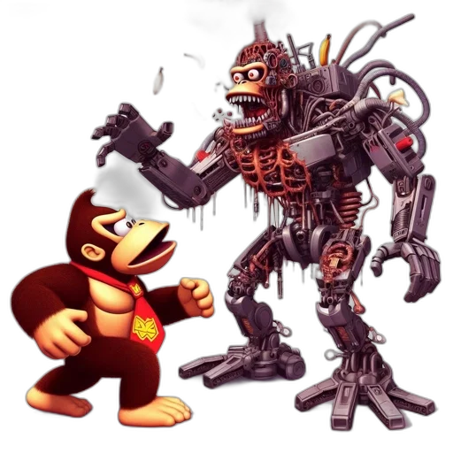 robot, animal, concept art, pixel art transparent PNG cut-out