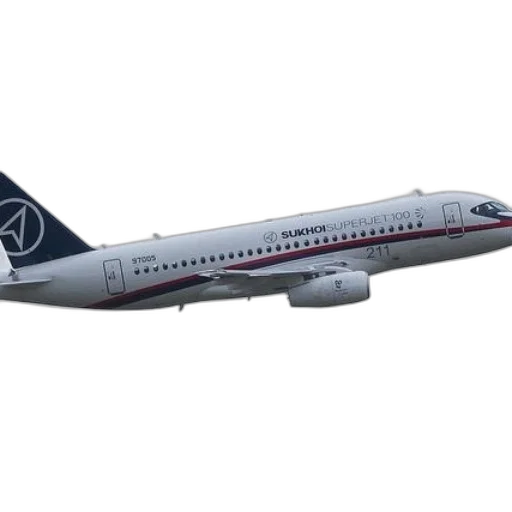 sukhoi, superjet, 100, aircraft transparent PNG cut-out