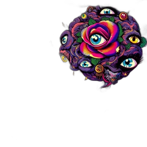mask, flower, jewelry, face transparent PNG cut-out