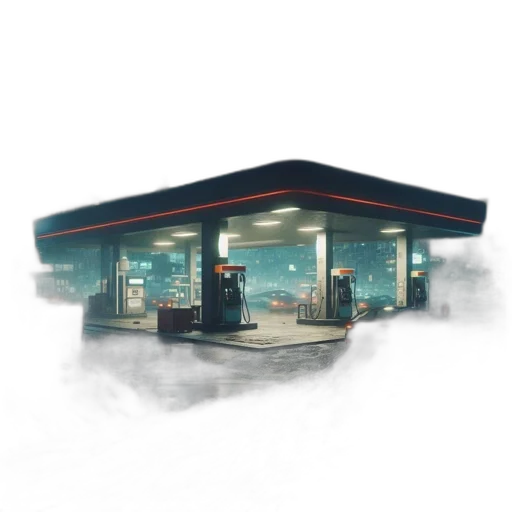 building, staff, car, umbrella transparent PNG cut-out