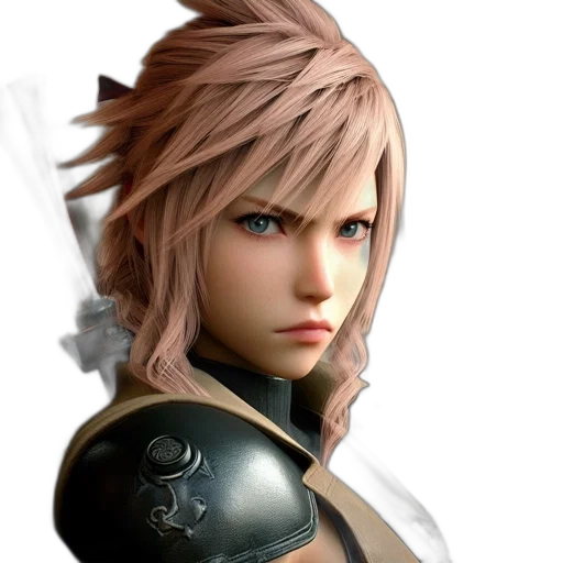 face, hair, 3d render, concept art transparent PNG cut-out