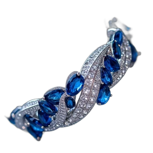 jewelry, crown, blue, artistic transparent PNG cut-out