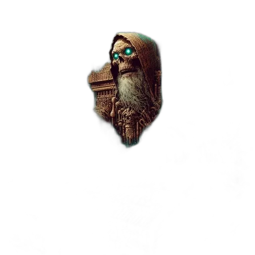 mask, staff, face, creature transparent PNG cut-out