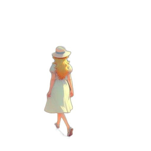 dress, hat, umbrella, robot transparent PNG cut-out