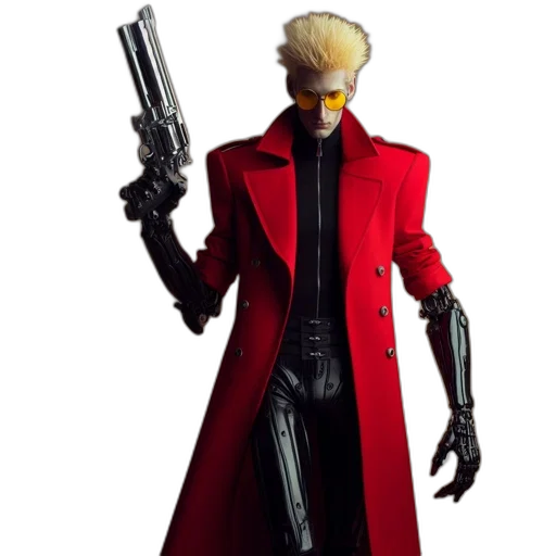 jacket, staff, concept art, 3d render transparent PNG cut-out