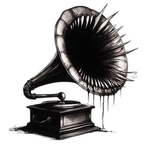 weapon, concept art, vintage, gramophone transparent PNG cut-out