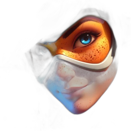 mask, face, robot, concept art transparent PNG cut-out