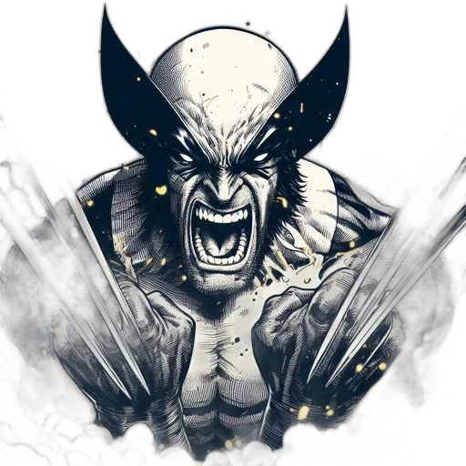 comic book art, concept art, fantasy art, watercolor transparent PNG cut-out