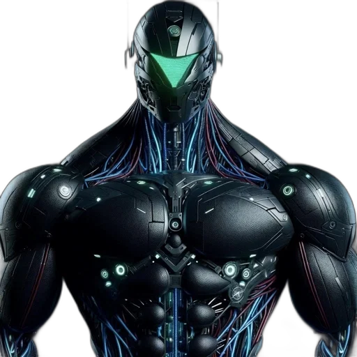 robot, mask, concept art, cyberpunk transparent PNG cut-out