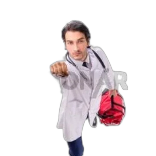 staff, jacket, weapon, photorealistic transparent PNG cut-out