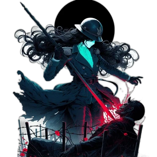 sword, concept art, comic book art, cyberpunk transparent PNG cut-out