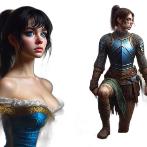 fantasy art, concept art, comic book art, photorealistic transparent PNG cut-out