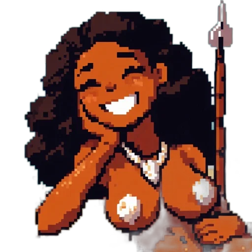 staff, weapon, pixel art, cartoon transparent PNG cut-out