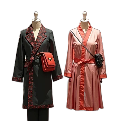 jacket, dress, concept art, 3d render transparent PNG cut-out