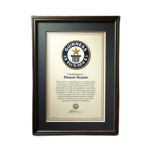 certificate, guinness, records, issued transparent PNG cut-out