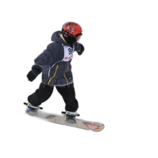 snowboarder, wearing, red, helmet transparent PNG cut-out
