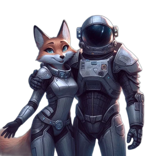 robot, animal, concept art, 3d render transparent PNG cut-out