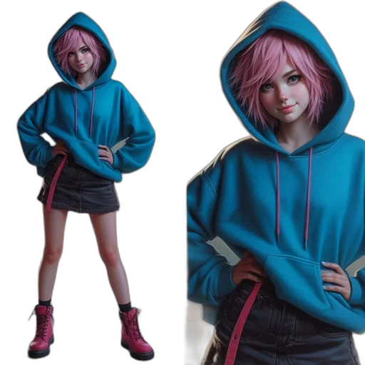 jacket, concept art, 3d render, cyberpunk transparent PNG cut-out