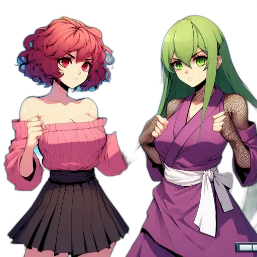 dress, anime, concept art, pixel art transparent PNG cut-out