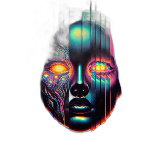 face, mask, robot, creature transparent PNG cut-out