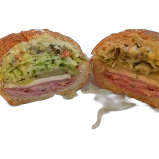 food, photorealistic, sandwich, ham transparent PNG cut-out