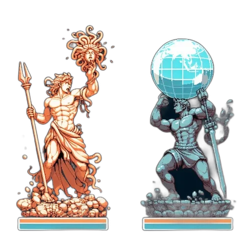 concept art, pixel art, fantasy art, comic book art transparent PNG cut-out