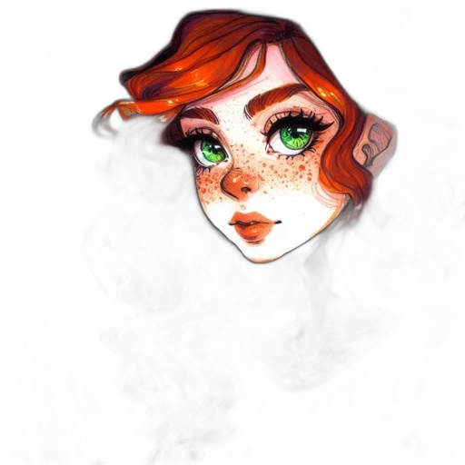 face, mask, dress, watercolor transparent PNG cut-out