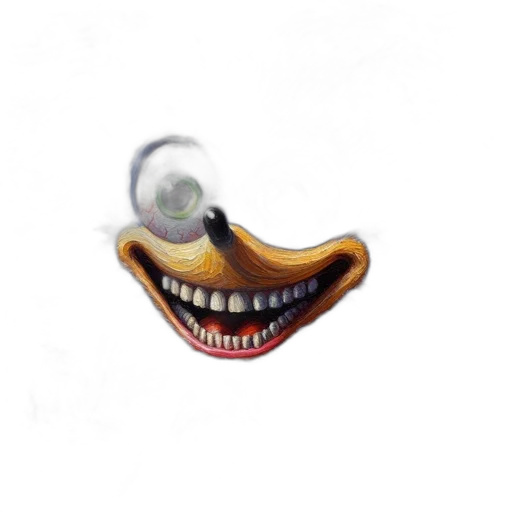 mask, staff, face, creature transparent PNG cut-out