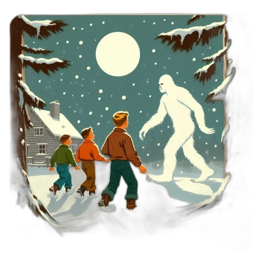 concept art, comic book art, snow, forest transparent PNG cut-out