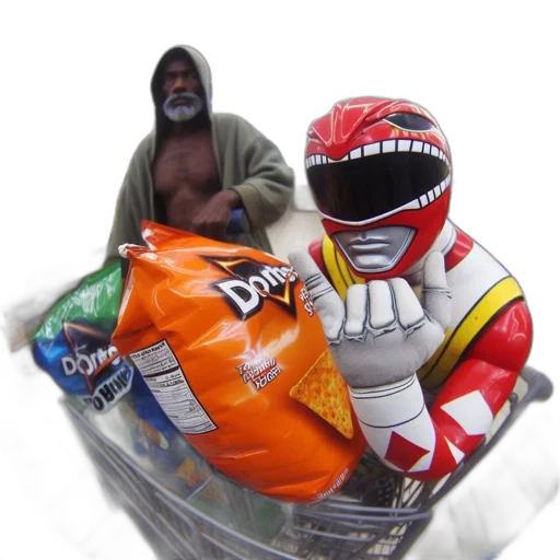 food, robot, 3d render, outer space transparent PNG cut-out