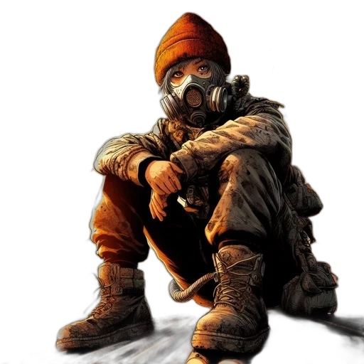 mask, jacket, concept art, fantasy art transparent PNG cut-out