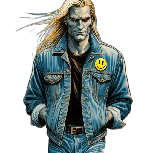 jacket, hair, comic book art, concept art transparent PNG cut-out