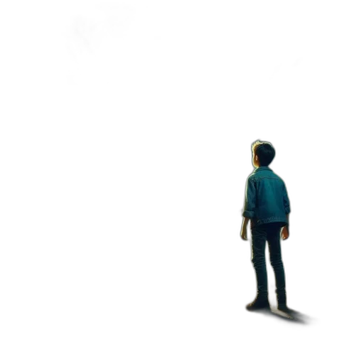 robot, jacket, staff, creature transparent PNG cut-out