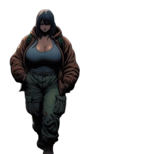 jacket, comic book art, concept art, cyberpunk transparent PNG cut-out